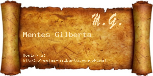 Mentes Gilberta névjegykártya
